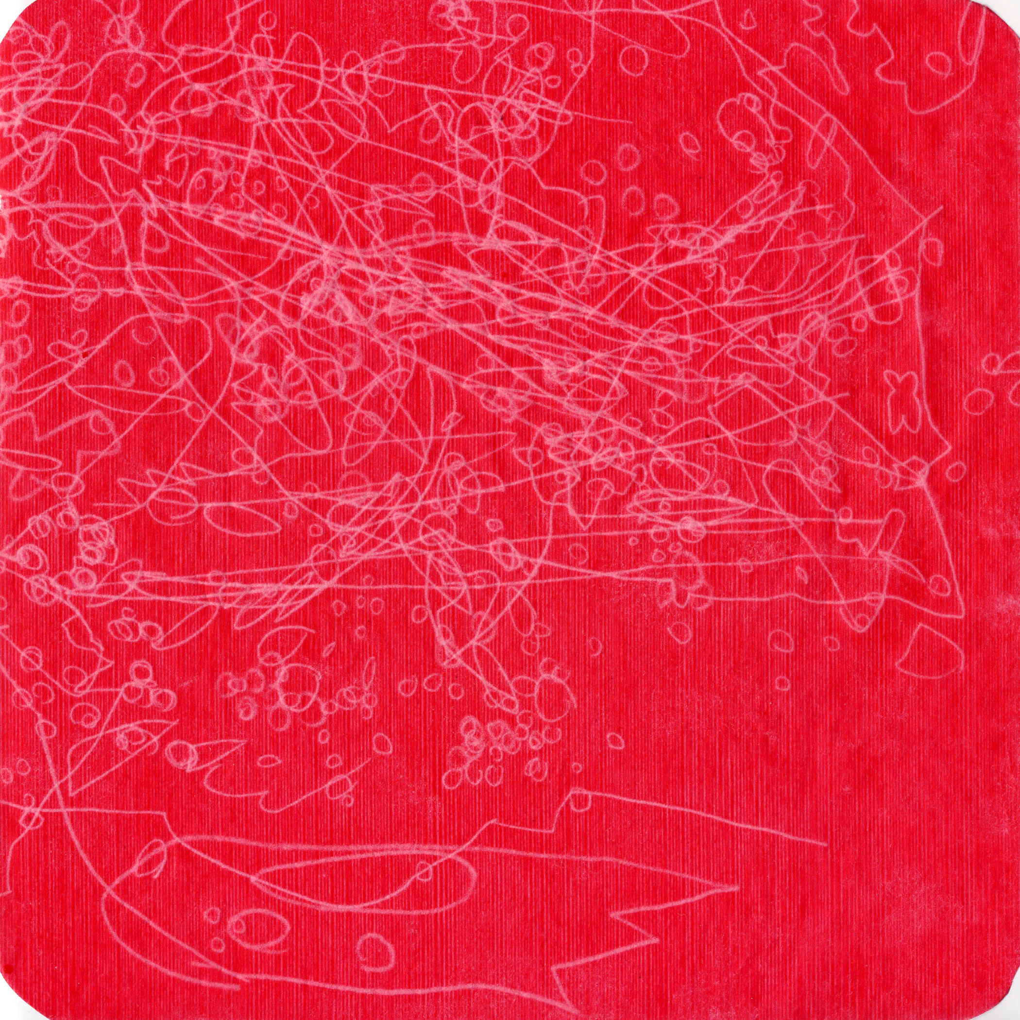 untitled. (crash in pink 03). 2004. transfer paper. 7 x 7 inches