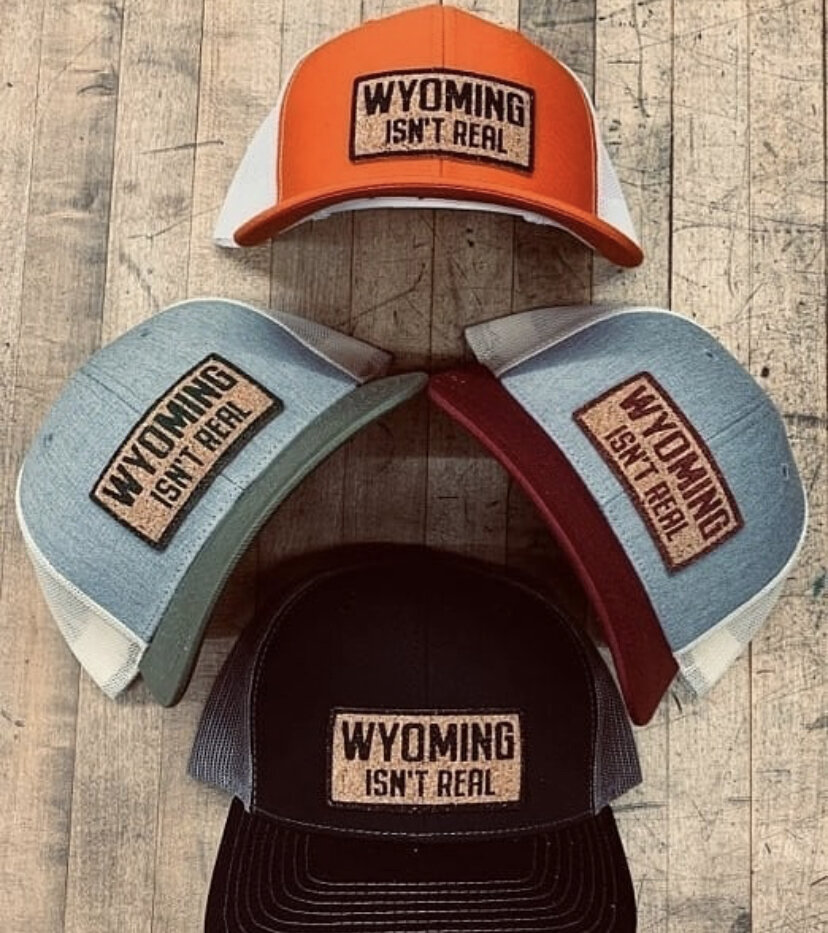 Wyoming Isn't Real Leather Patch Logo