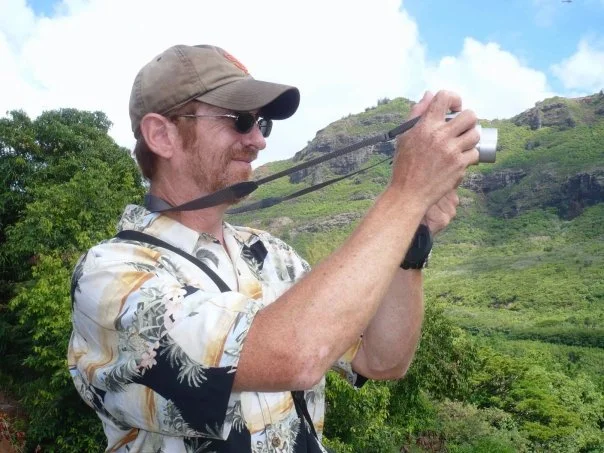 K12 educator David Muñoz frames a Hawaiian hill.