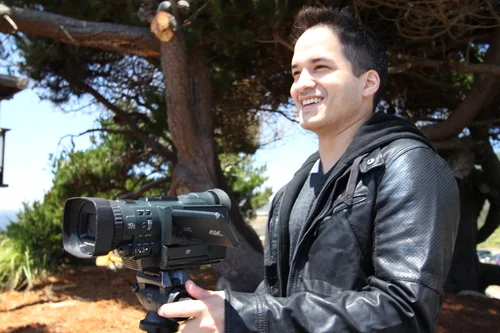 Product Designer Marcos Nolan surveys a landscape.