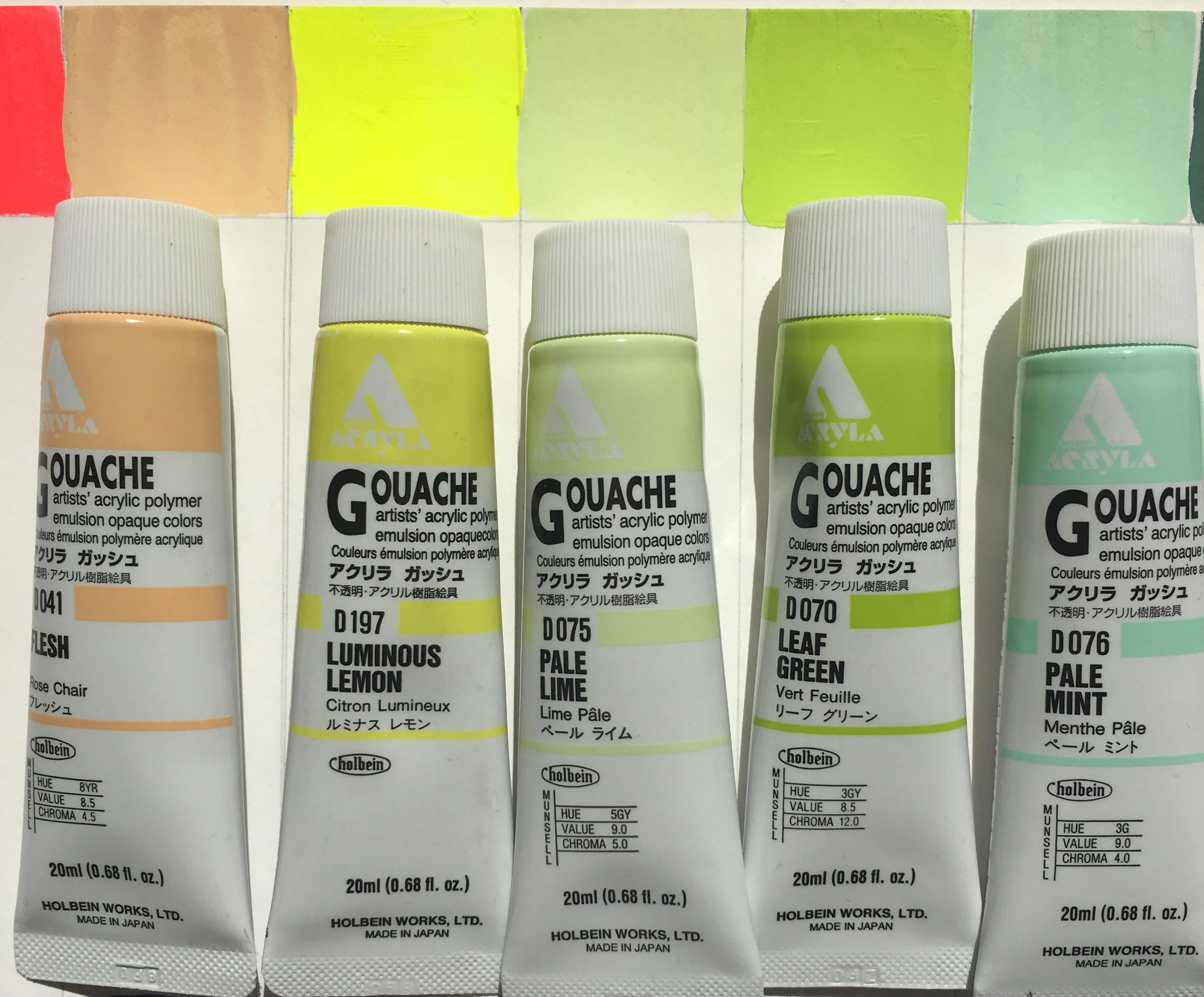 I love the Acryla color selections. Especially the "luminous" colors. Those look great in person and in pictures but do NOT scan well. 