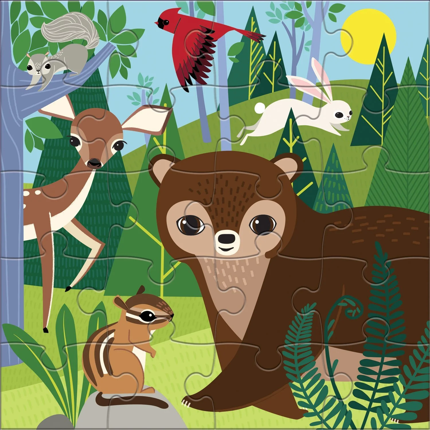 Forest Day & Night Magnet Puzzle for Mudpuppy