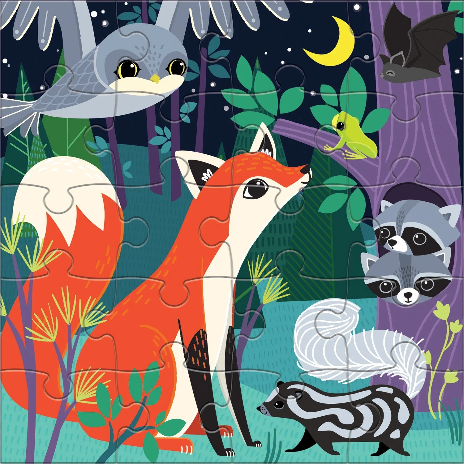 Forest Day & Night Magnet Puzzle for Mudpuppy