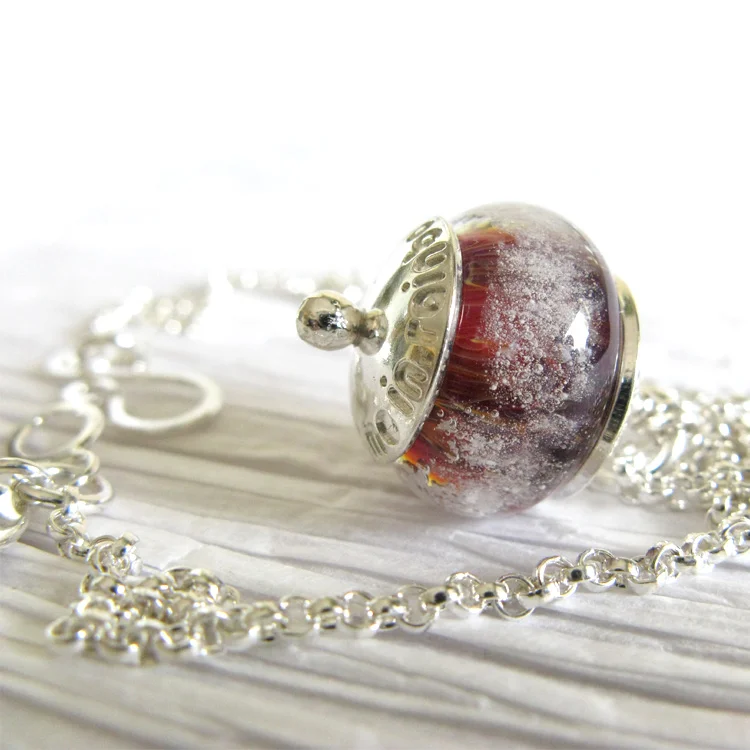 Sentiment ~ Glass cremation bead jewelry sterling silver pendant necklace (5).jpg