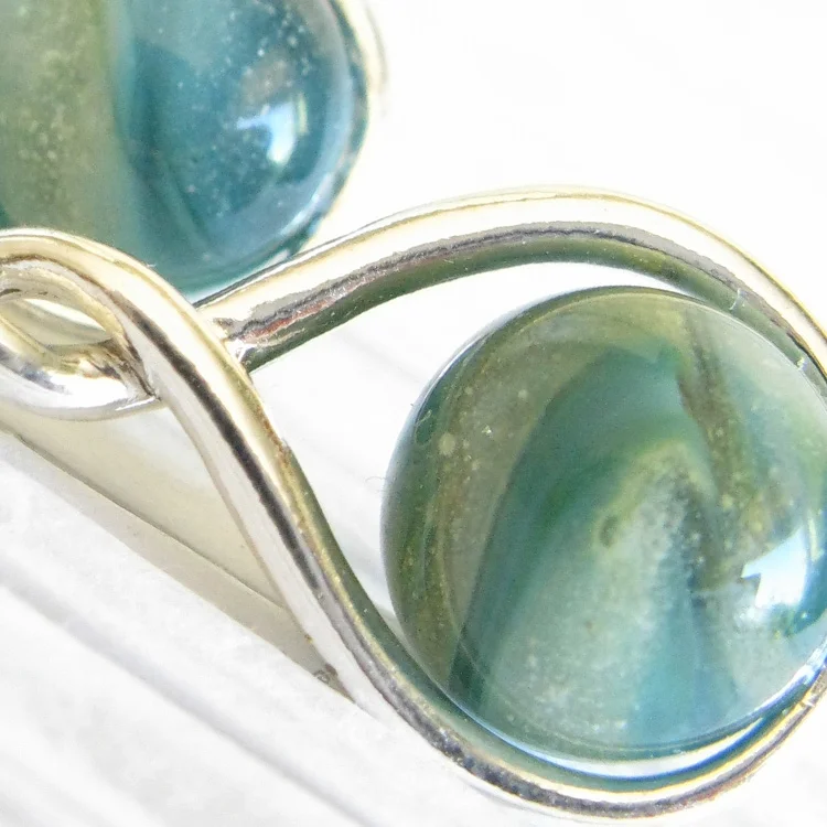 Eternity ~ Glass cremation sterling silver leverback earrings (1).jpg