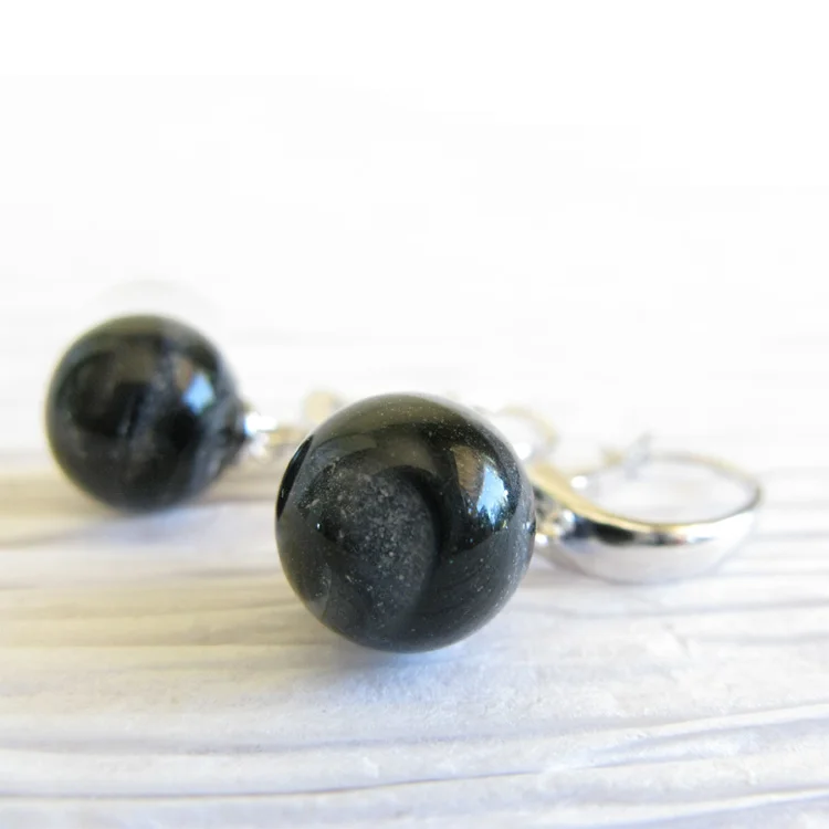 Cherish ~ Glass cremation jewelry sterling silver leverback earrings (3).jpg