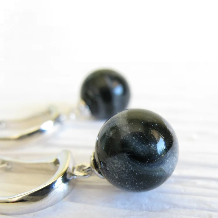 Cherish ~ Glass cremation jewelry sterling silver leverback earrings (7).jpg