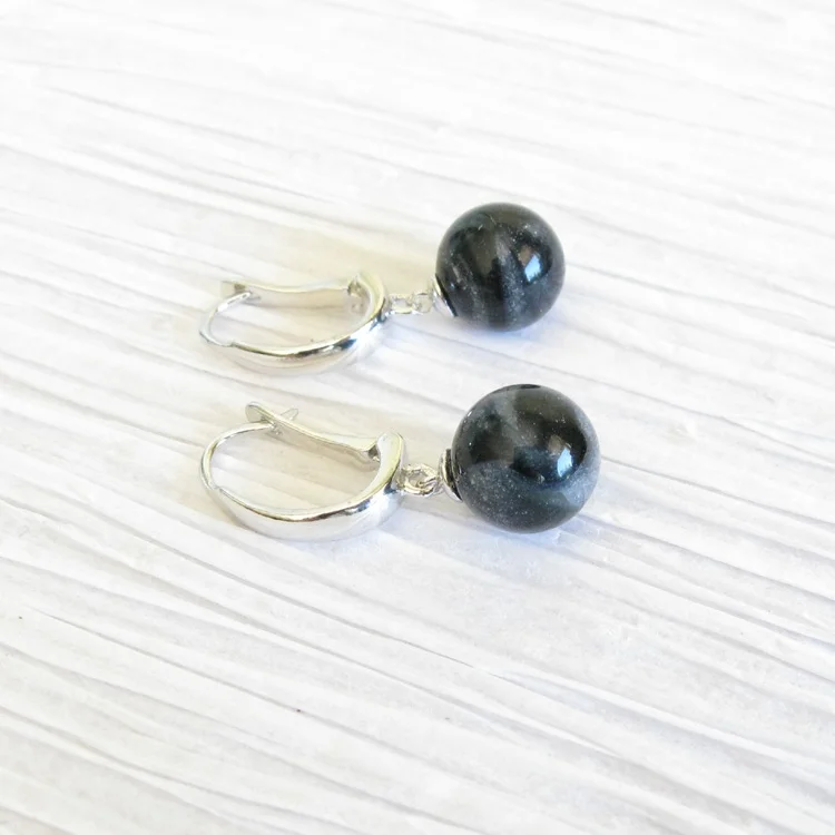 Cherish ~ Glass cremation jewelry sterling silver leverback earrings (8).jpg