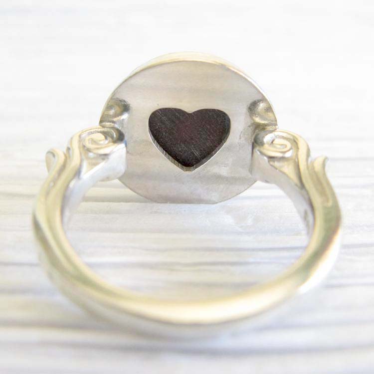 Affection ~ Glass cremation jewelry sterling silver ring with heart 20.jpg