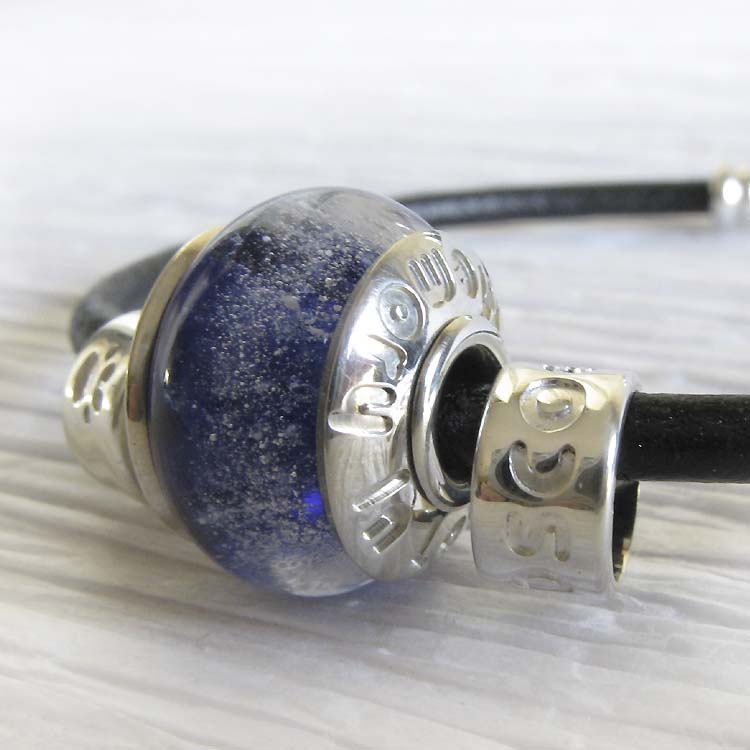 PERSONA Sterling Silver "Vagues & Bulles" Bead Charme H11391PM 