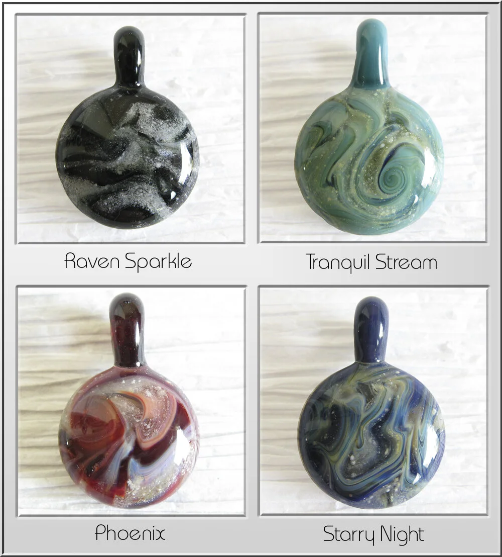 Locked in Art Glass Cremation Ashes Pendant Necklace color chart.jpg