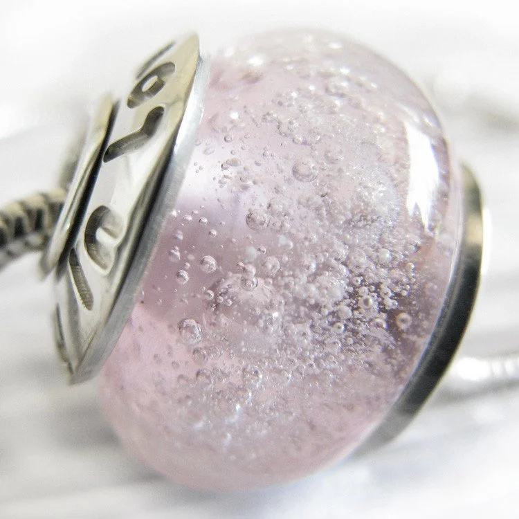 Devotion ~ Engraved Cremation Ash Infused Bead Necklace