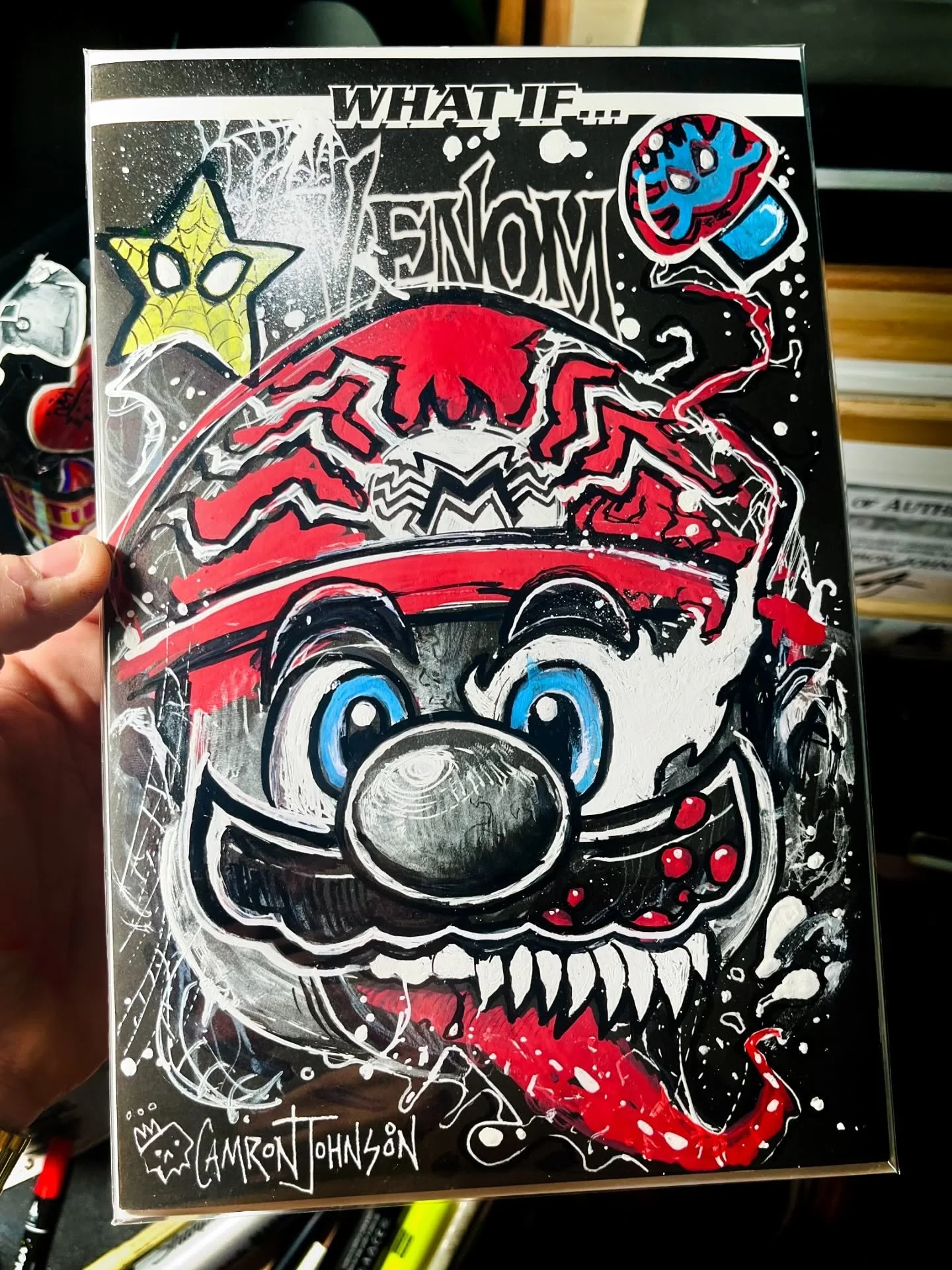 What If&hellip;? ⭐️ VENOM &amp; MARIO

*More updates soon on some massive new projects, upcoming shows, and more cool comics! 😃

 #Venom #Mario #sketch #sketchcover #comics