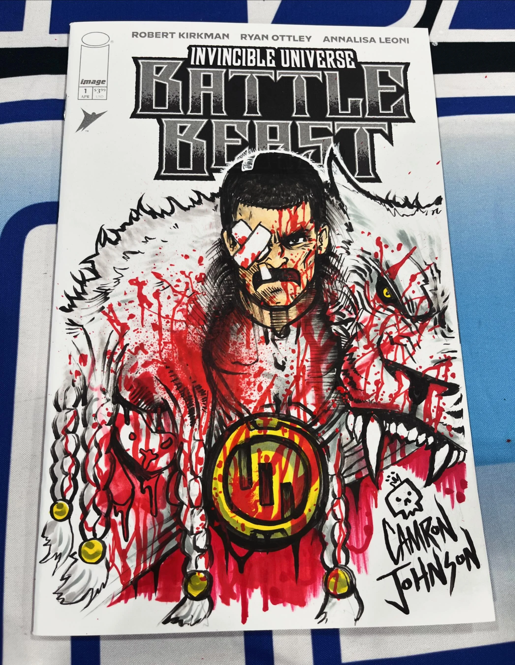 THRAGG. 💀 

It&rsquo;s SATURDAY at @fanexpodenver !! Stop by and see me at booth 737, and check out the livestreams!!! @capturedcollectibles @sweetdeevs (links in bio/story) 

#battlebeast #thragg #invincible #comics #sketchcover
