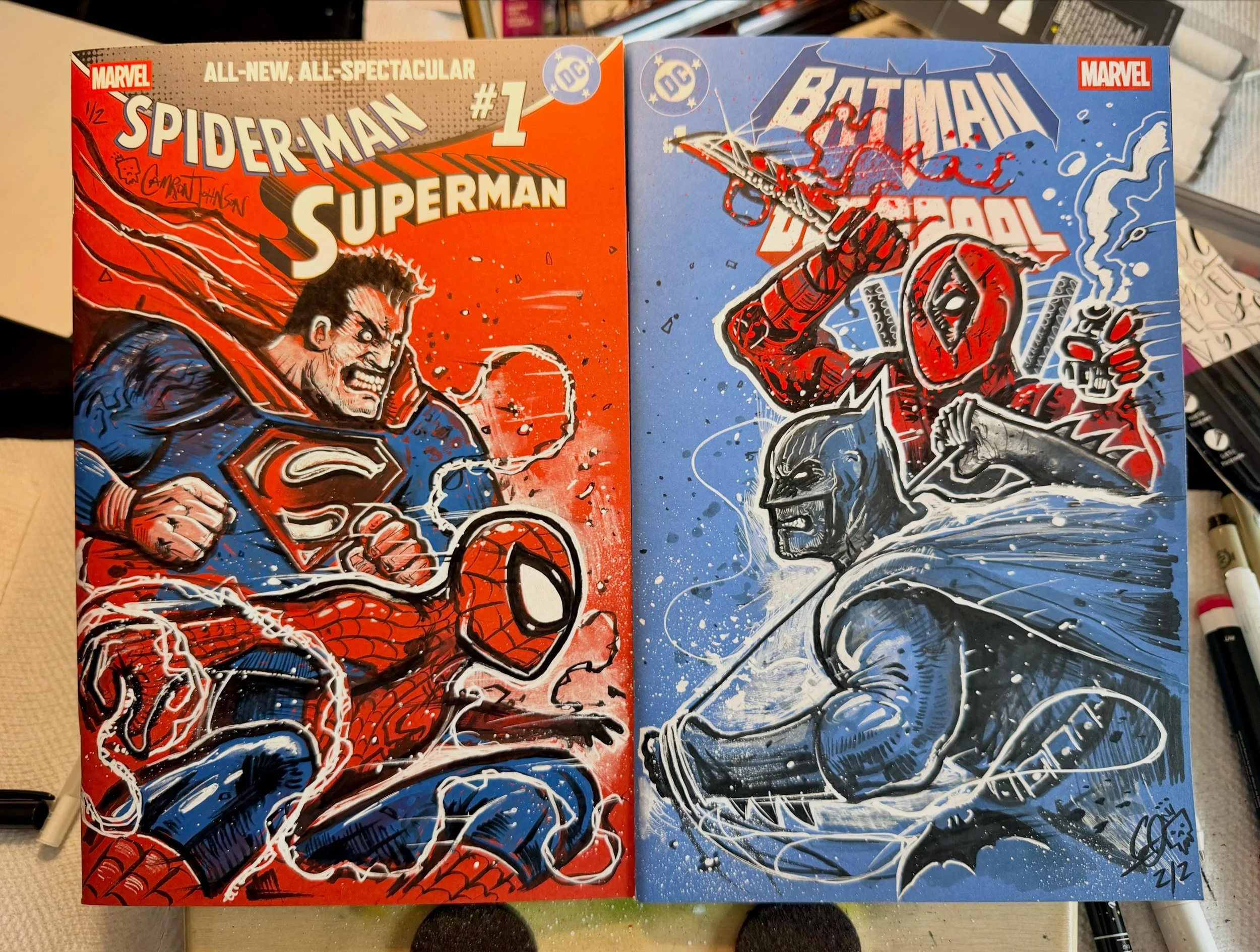 Who&rsquo;s walking out of this alive? ✍️ 
Double trouble sketch cover from @indianacomicconvention 

Stay tuned for some big announcements on upcoming variant covers launching this summer!

While I won&rsquo;t be able to make @heroesonline Heroes Co
