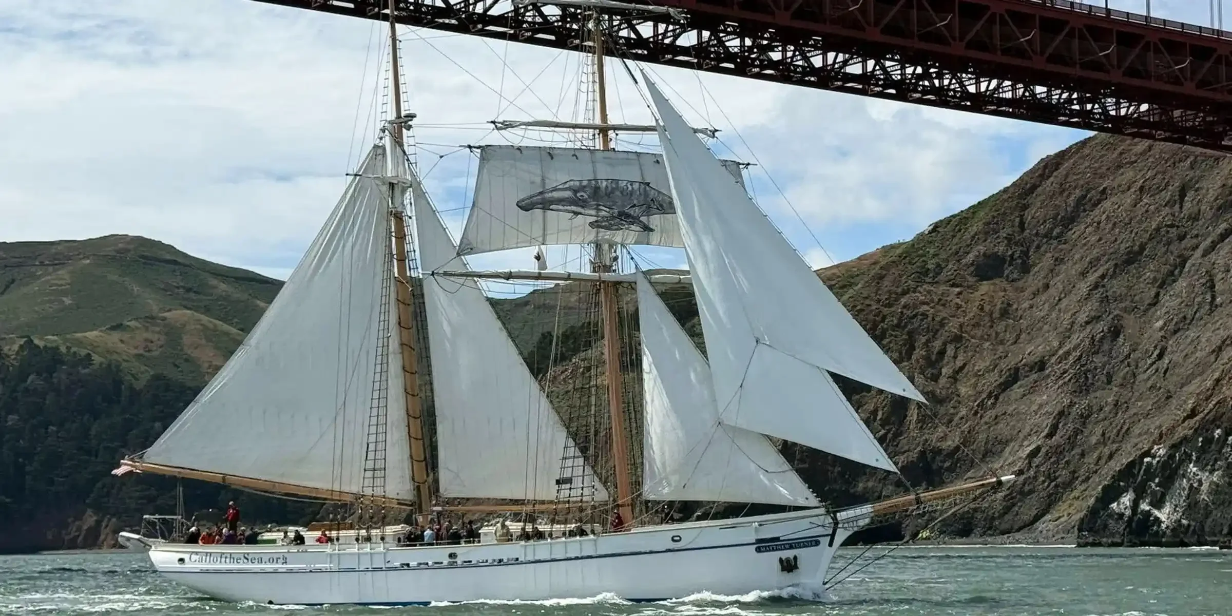 Earth Day Sail on brigantine Matthew Turner