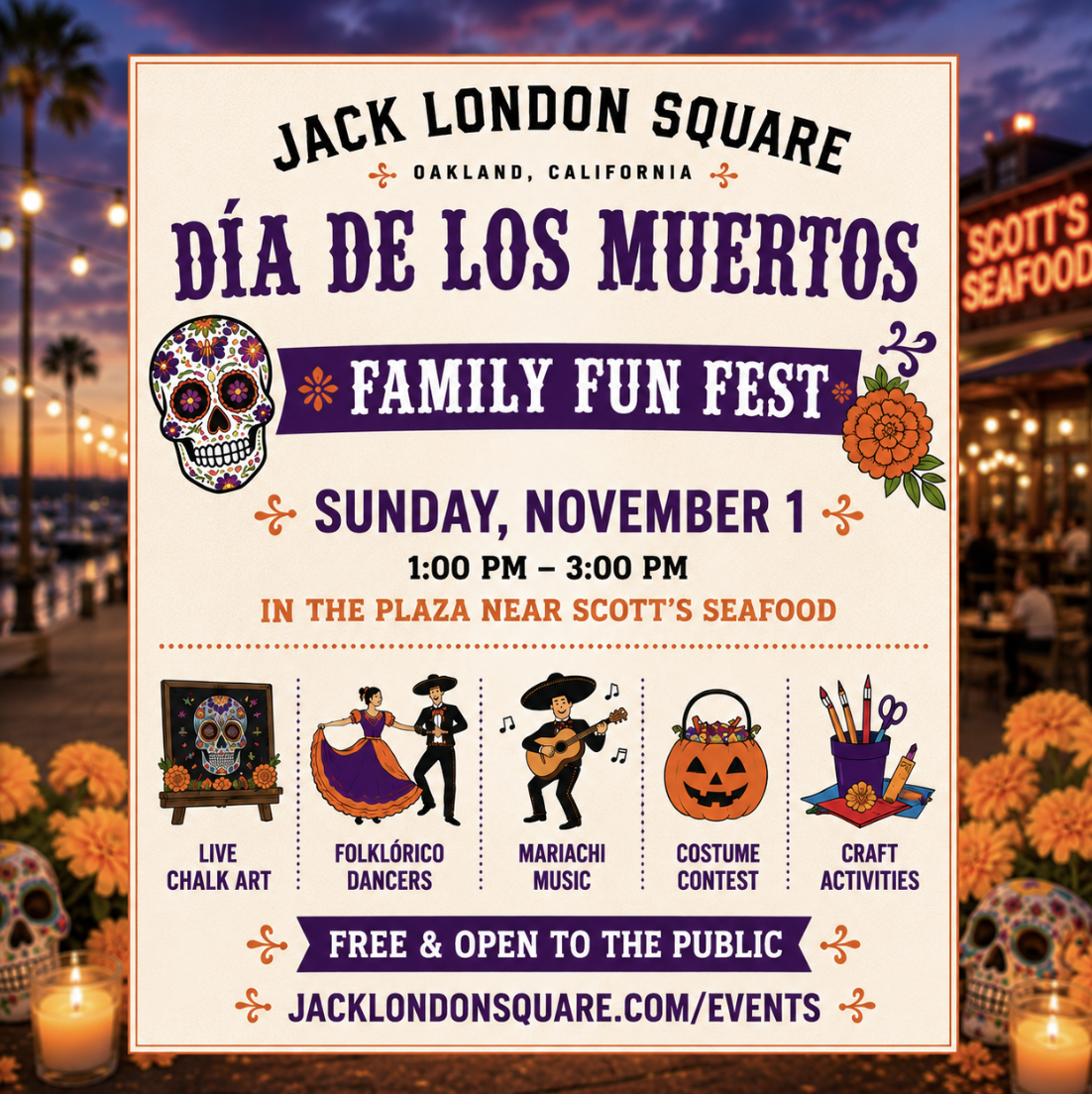 OAKLAND: Halloween Dia de Los Muertos Family Fun Fest