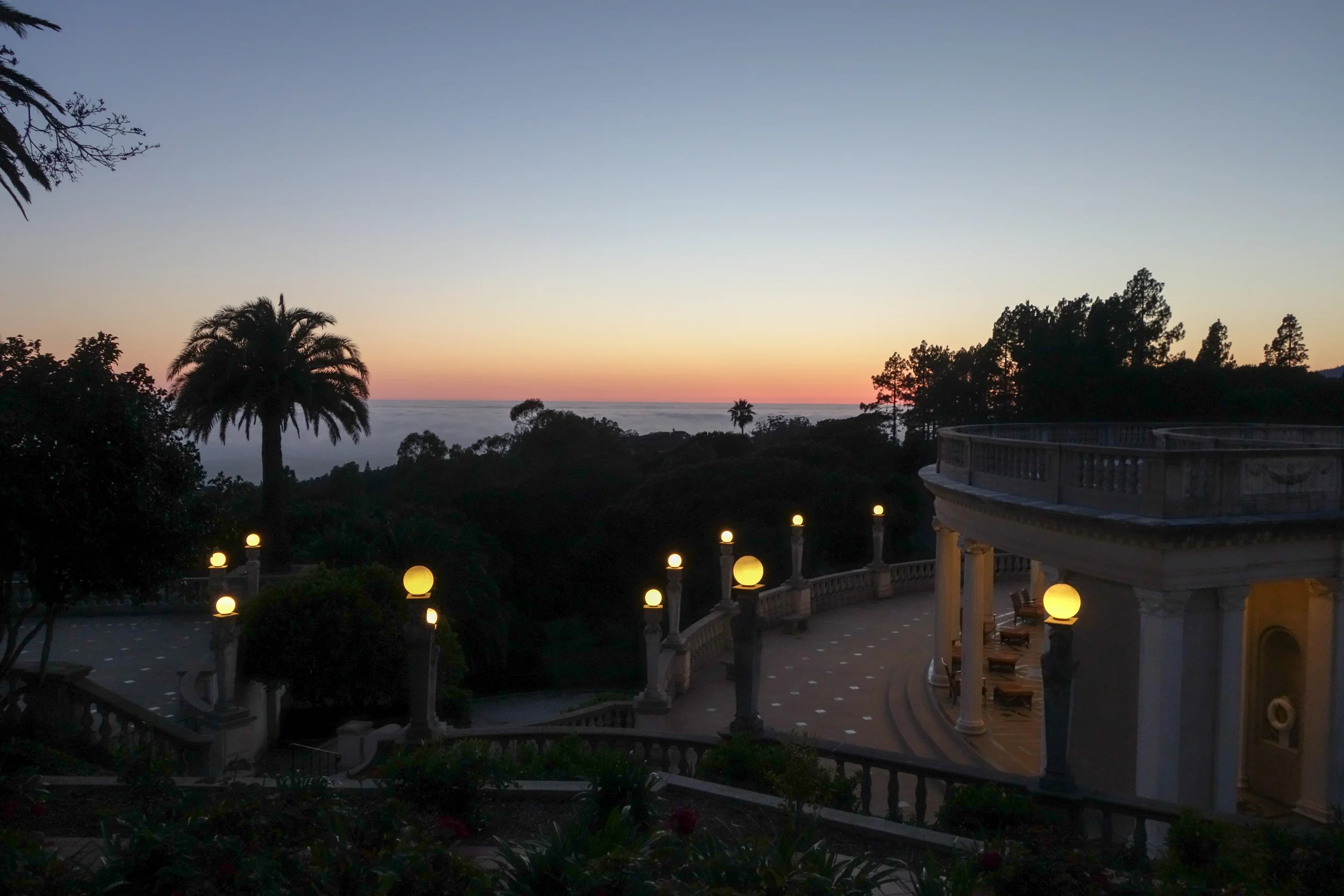 Sunset at Hearst Castle