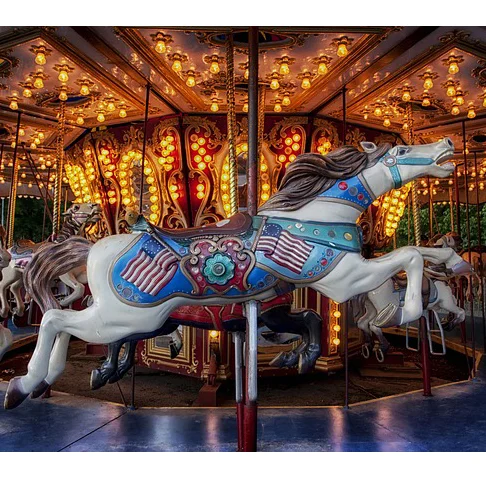 Merry-Go-Round on One of These Old-Fashioned Carousels in the Bay Area