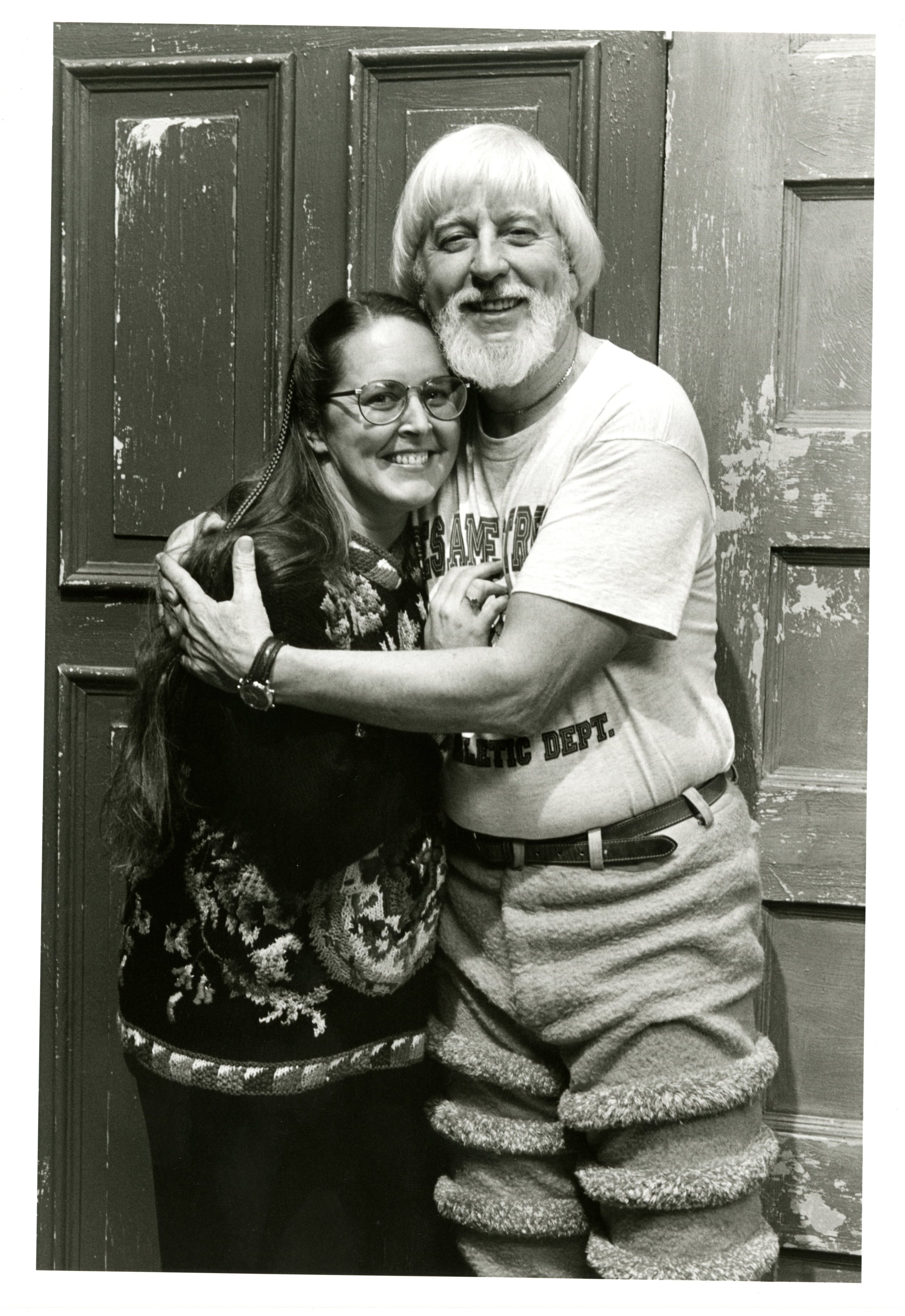   Archival photo of Debra Spinney and Caroll Spinney. Photo courtesy of Debra Spinney.  
