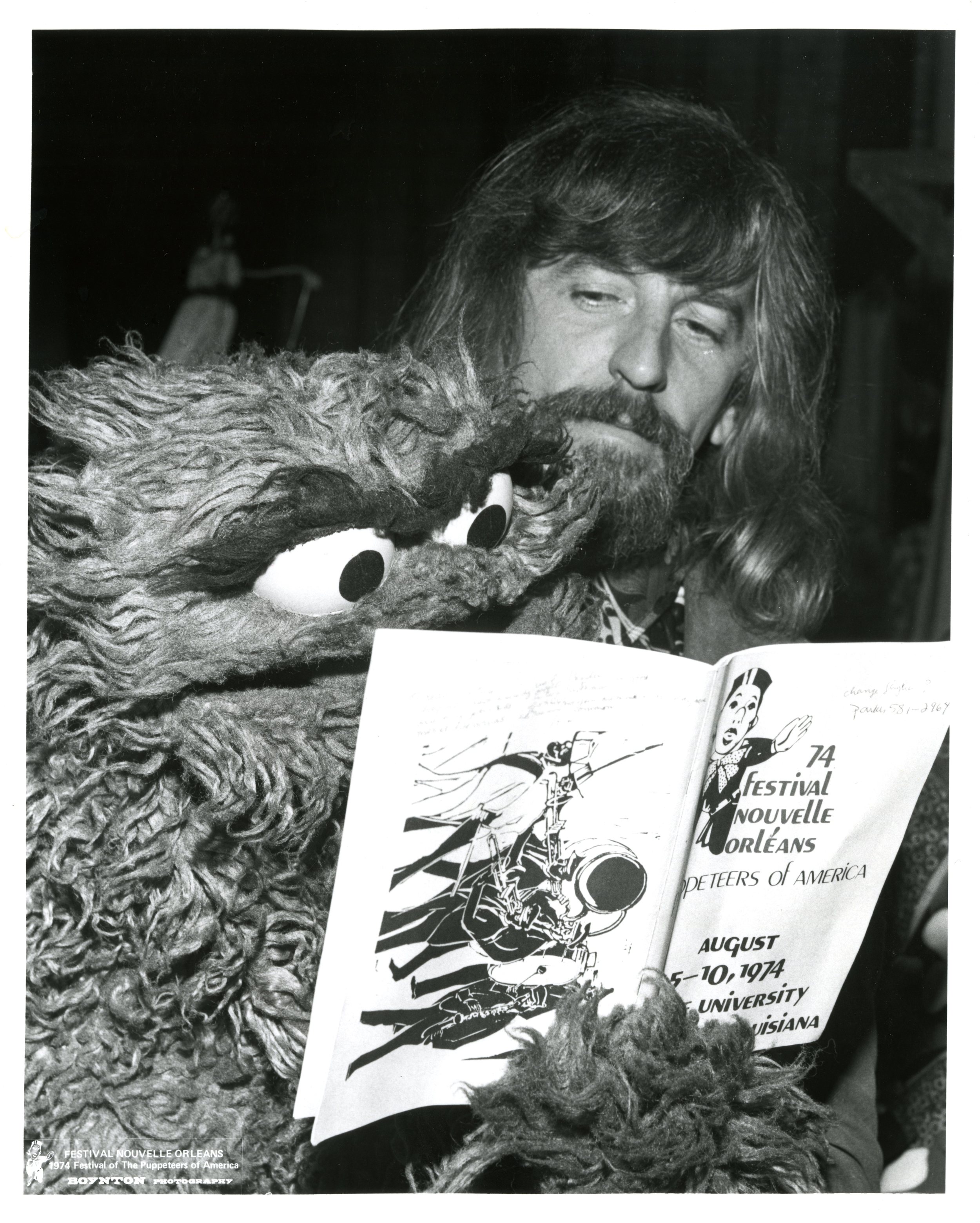   Archival photo of Caroll Spinney and Oscar The Grouch. Photo courtesy of Gary Boynton/Puppeteers of America.  