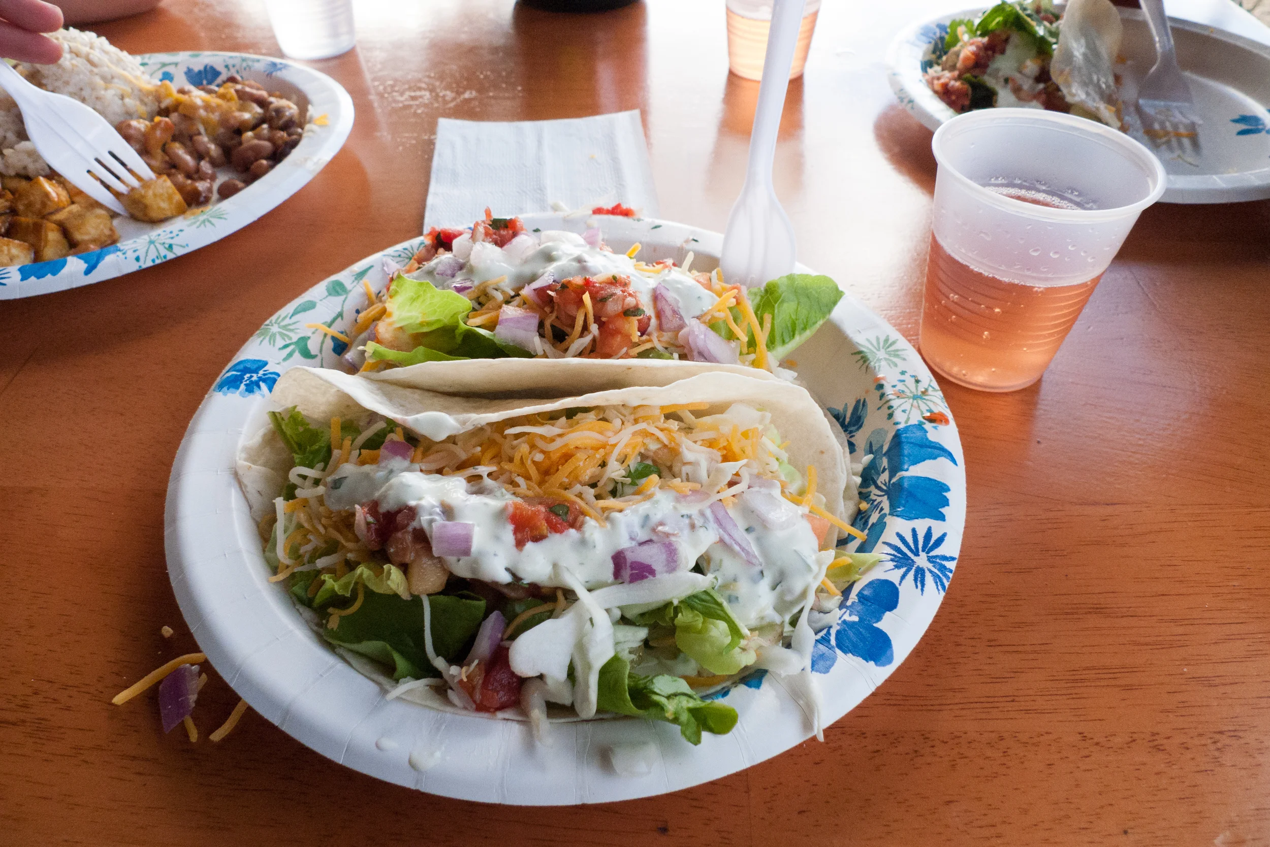 Fish Tacos at the Kilauea Fishmarket