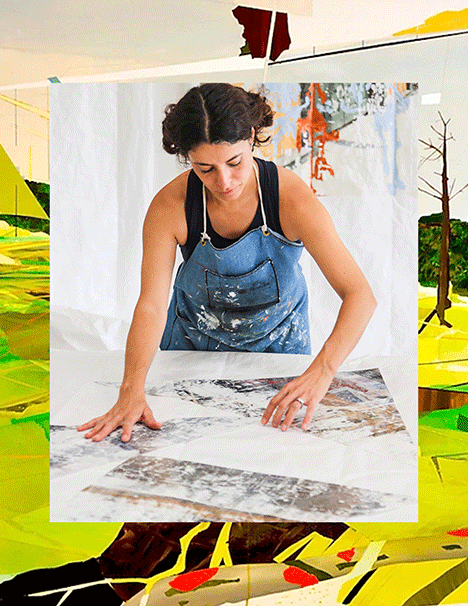 Create art with a political focus