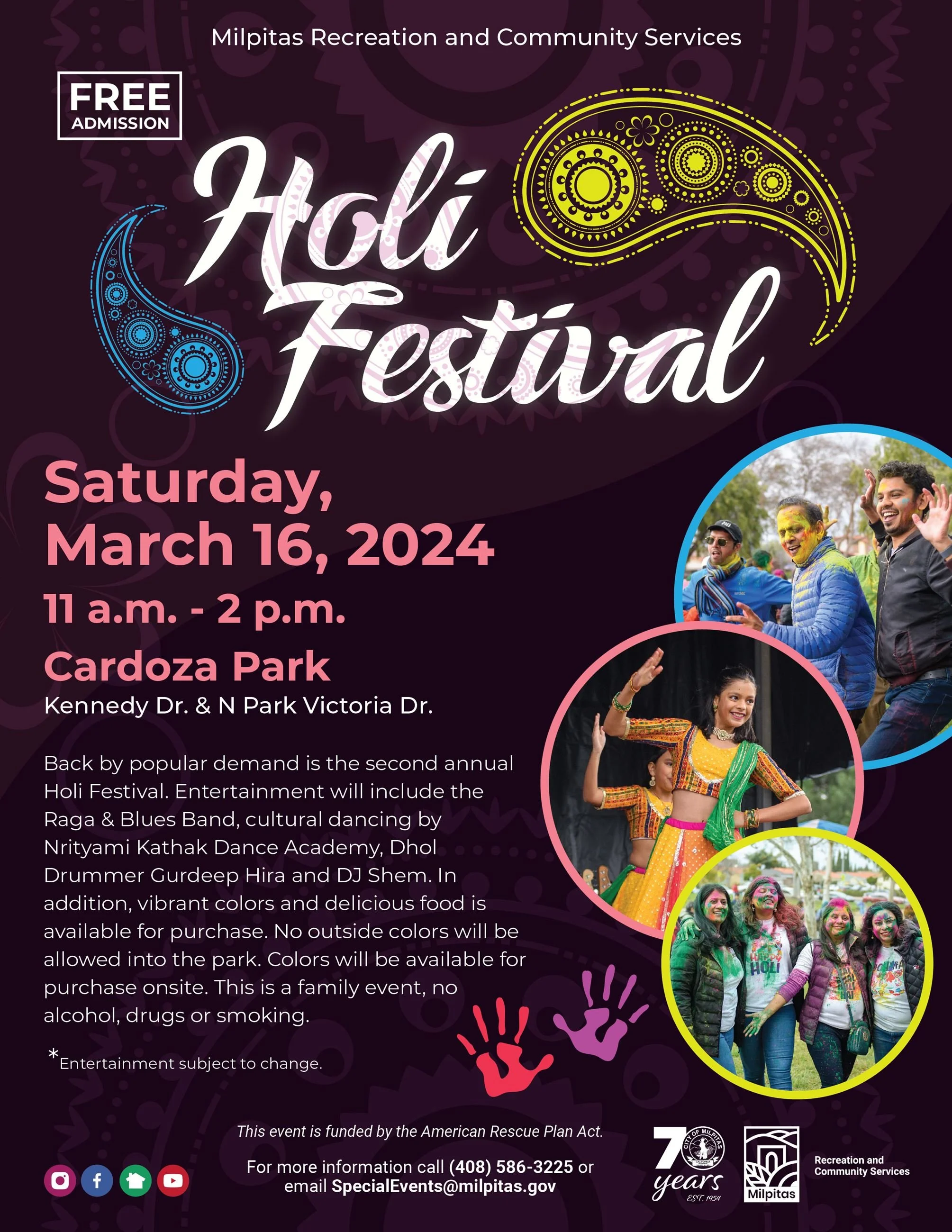Biggest Holi - Festival of colors in Milpitas