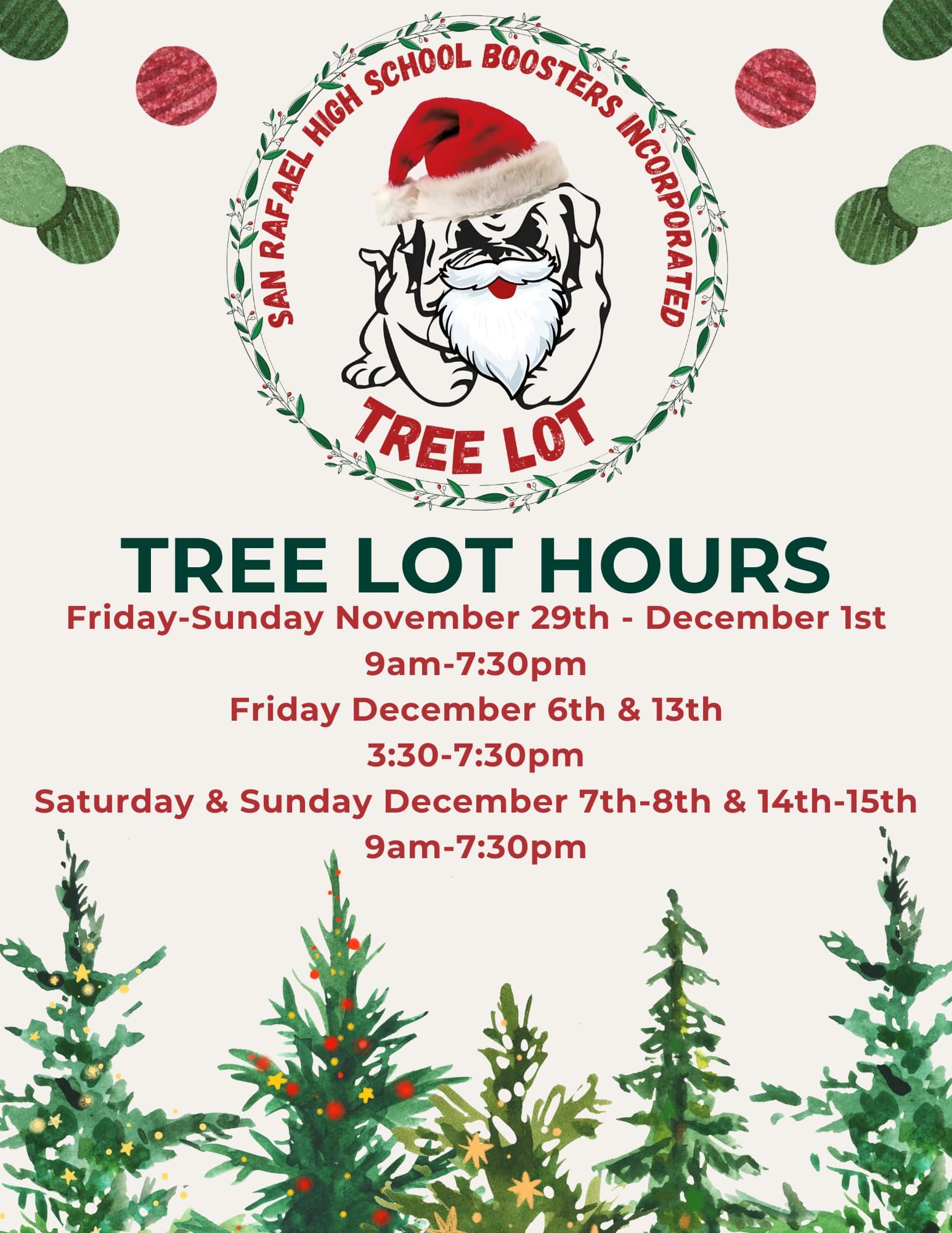 San Rafael High School Tree Lot