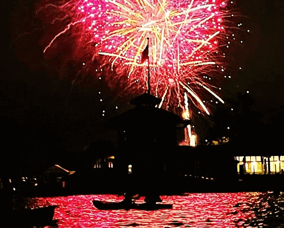 July Fourth Fireworks at Shoreline Lake