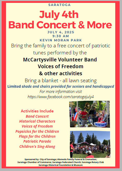 Saratoga Independence Day Celebration