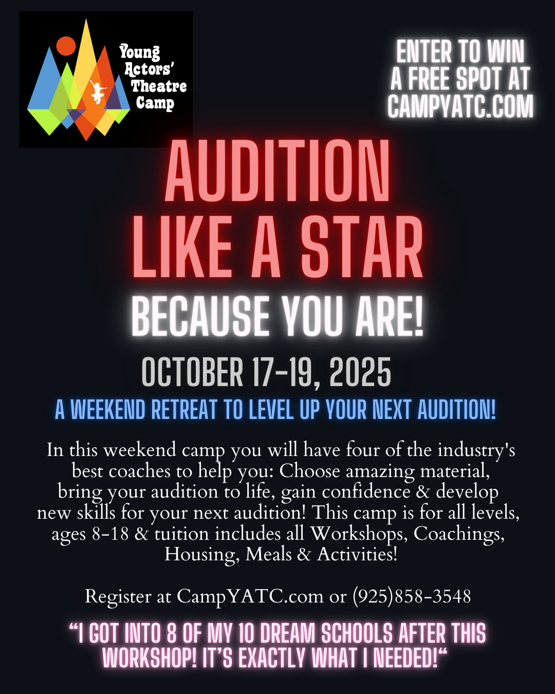  🎭&nbsp; Audition Like a Star &nbsp;— build confidence &amp; real-world skills to shine on any stage! 