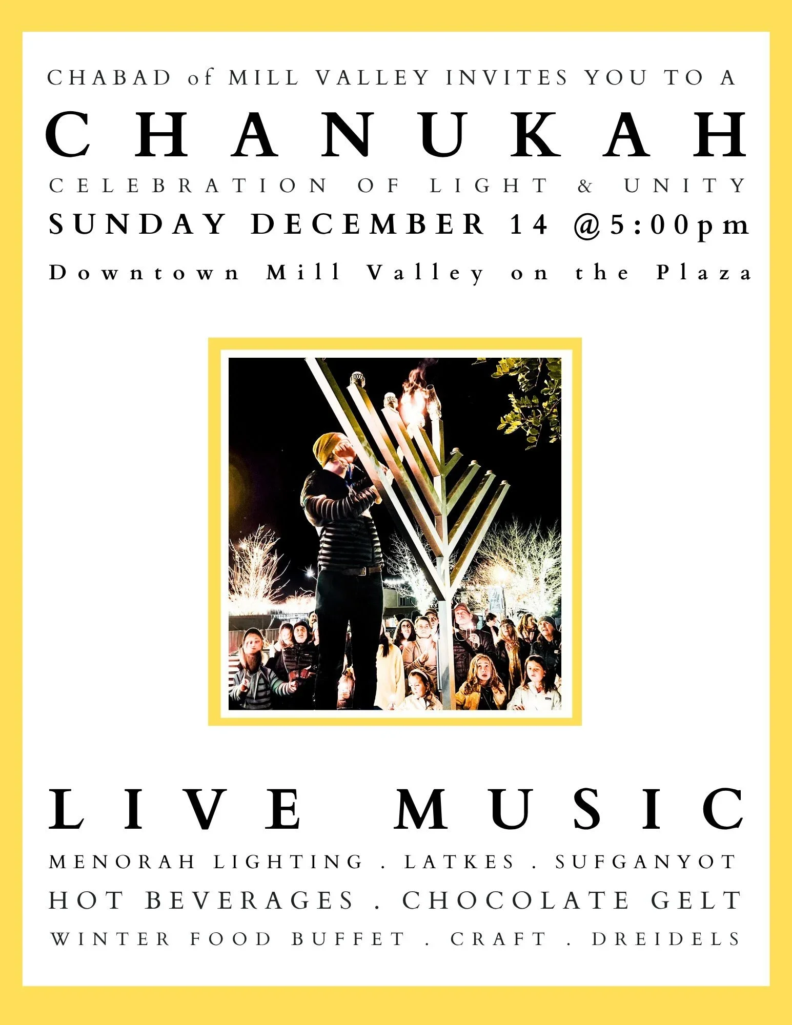 Mill Valley: Chanukah Menorah Lighting