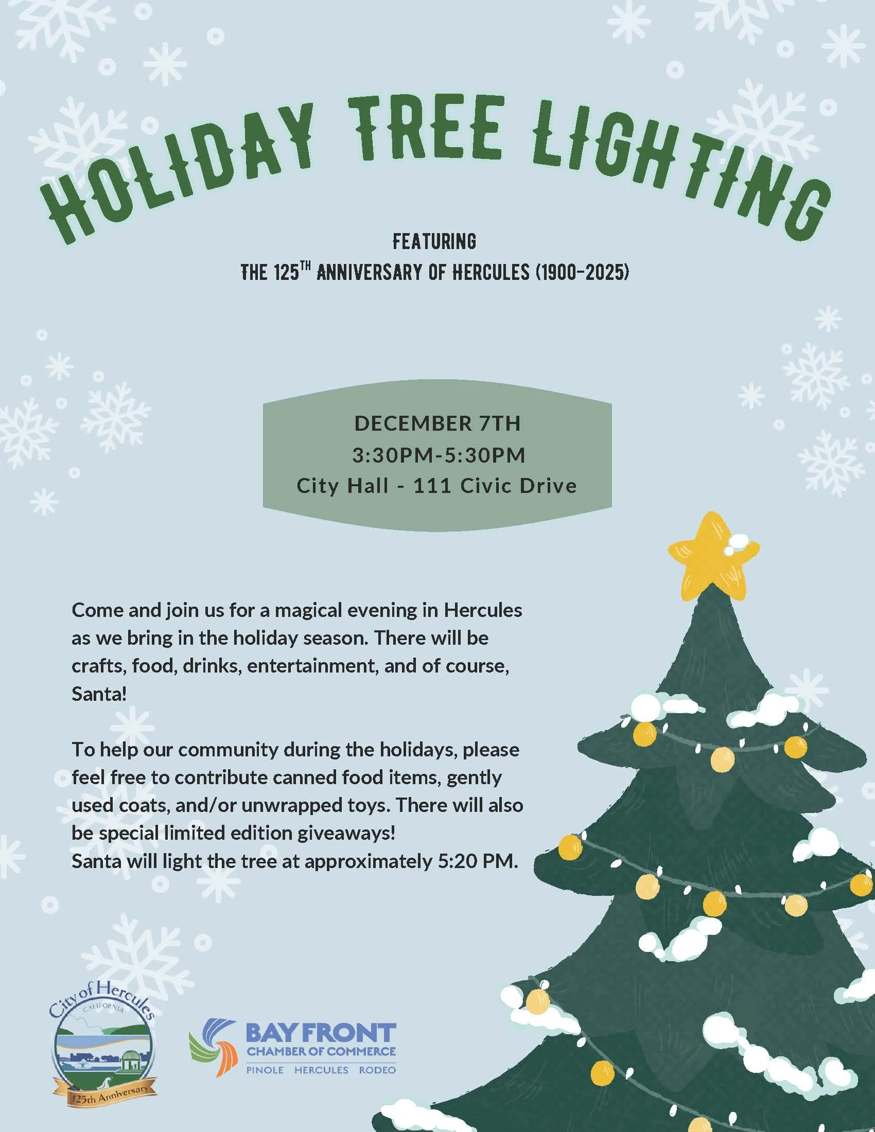 Hercules: Holiday Tree Lighting/125th Anniversary