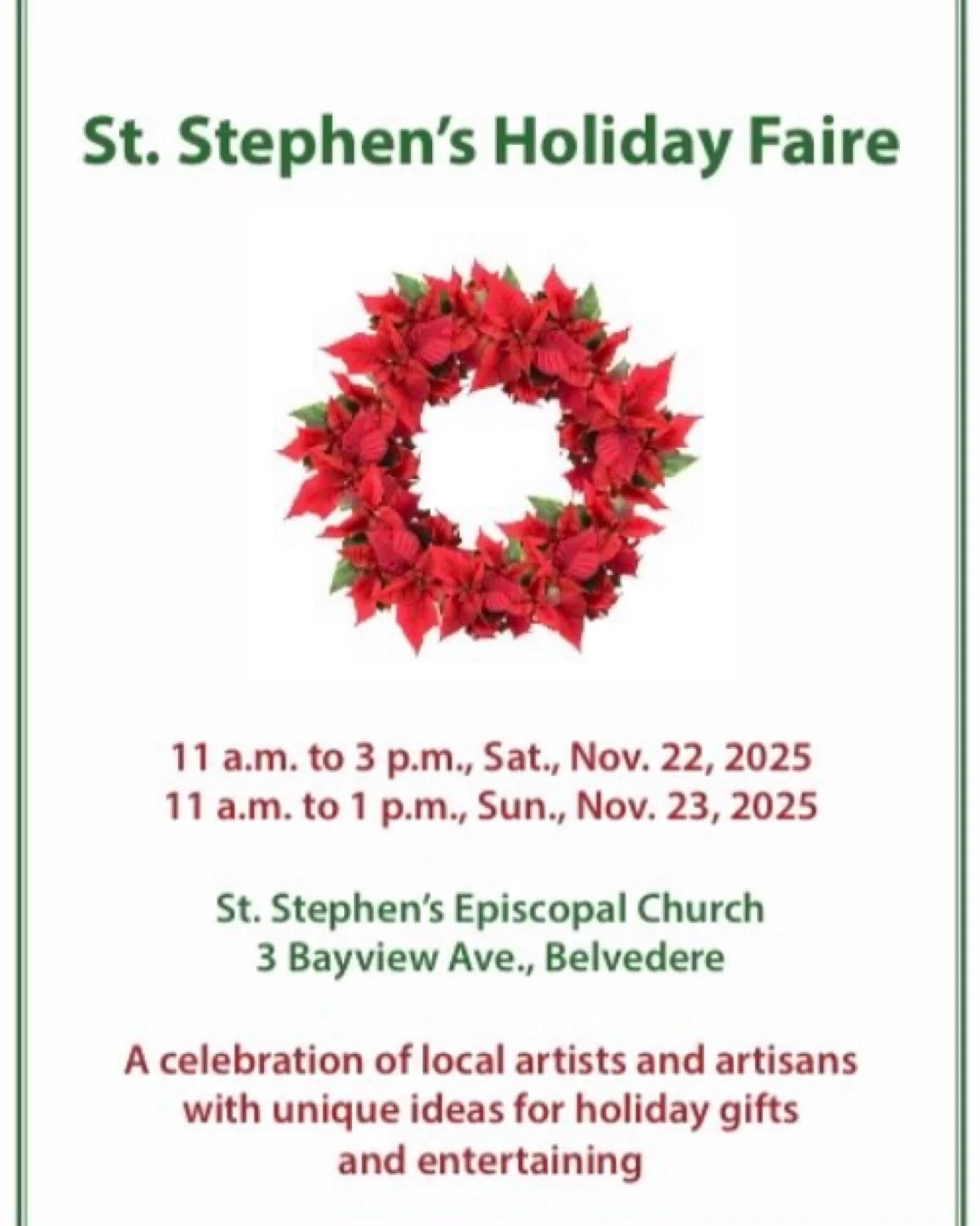 St. Stephen's Holiday Faire