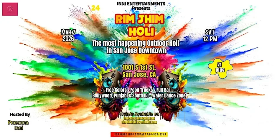 San Jose: Rim Jhim Holi 