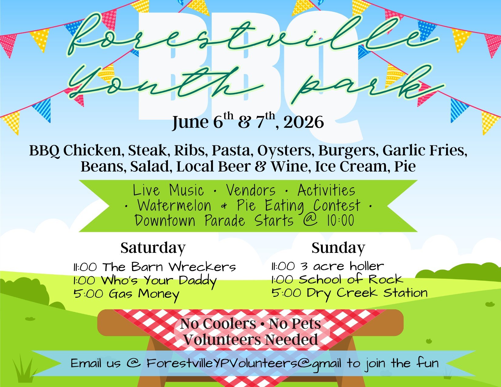 Forestville Youth Park Parade &amp; BBQ
