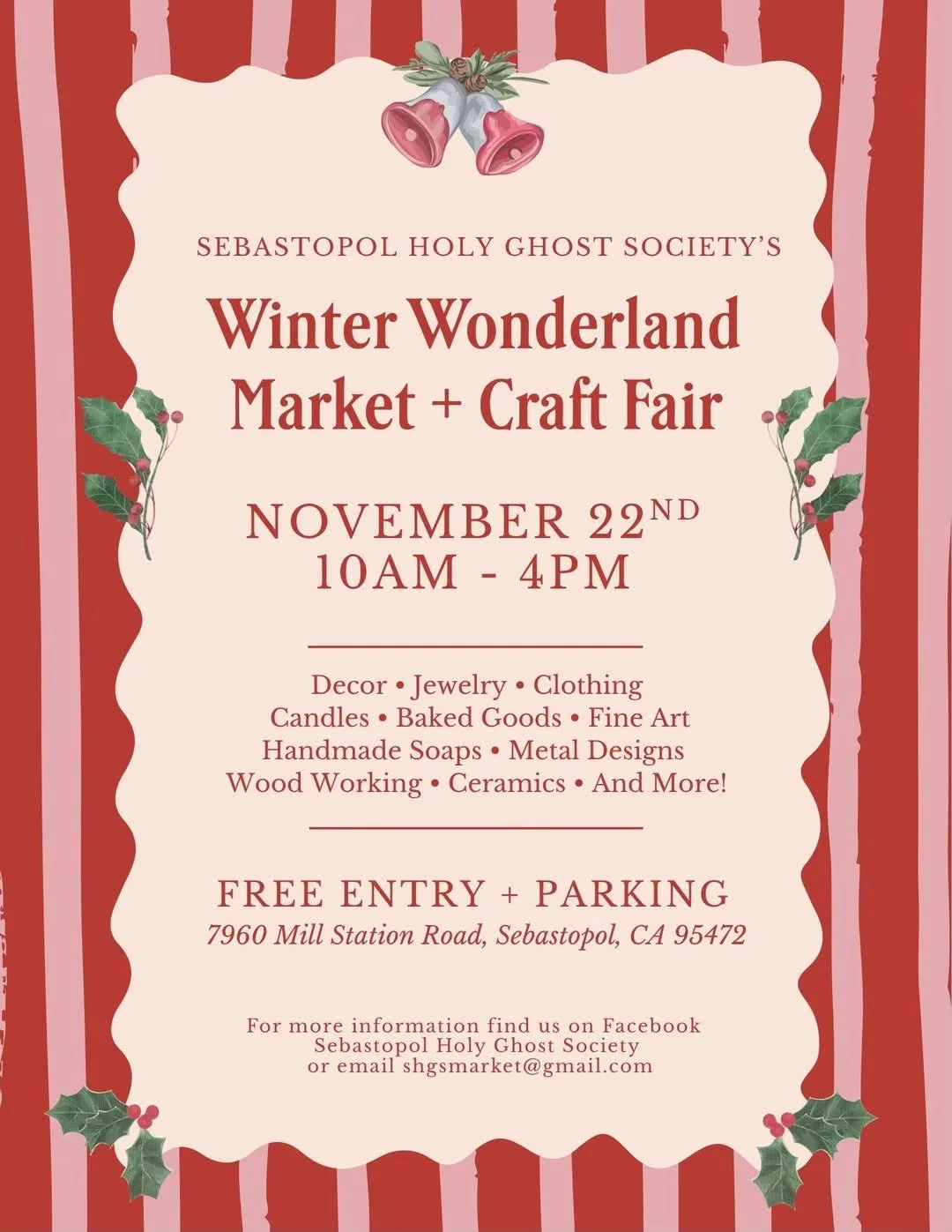 Sebastopol Holy Ghost Society Winter Wonderland Market + Craft Fair