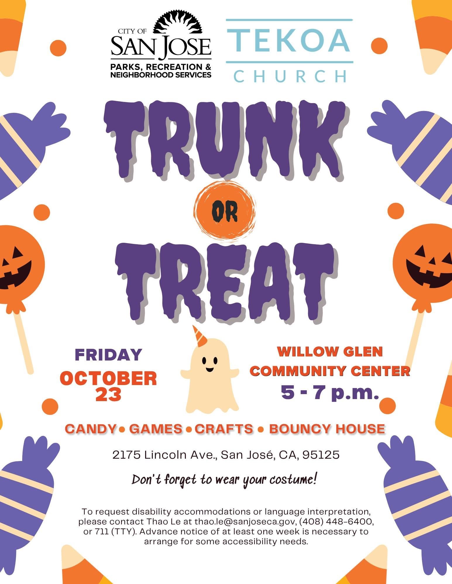 San Jose: Willow Glen Community Center's Trunk or Treat