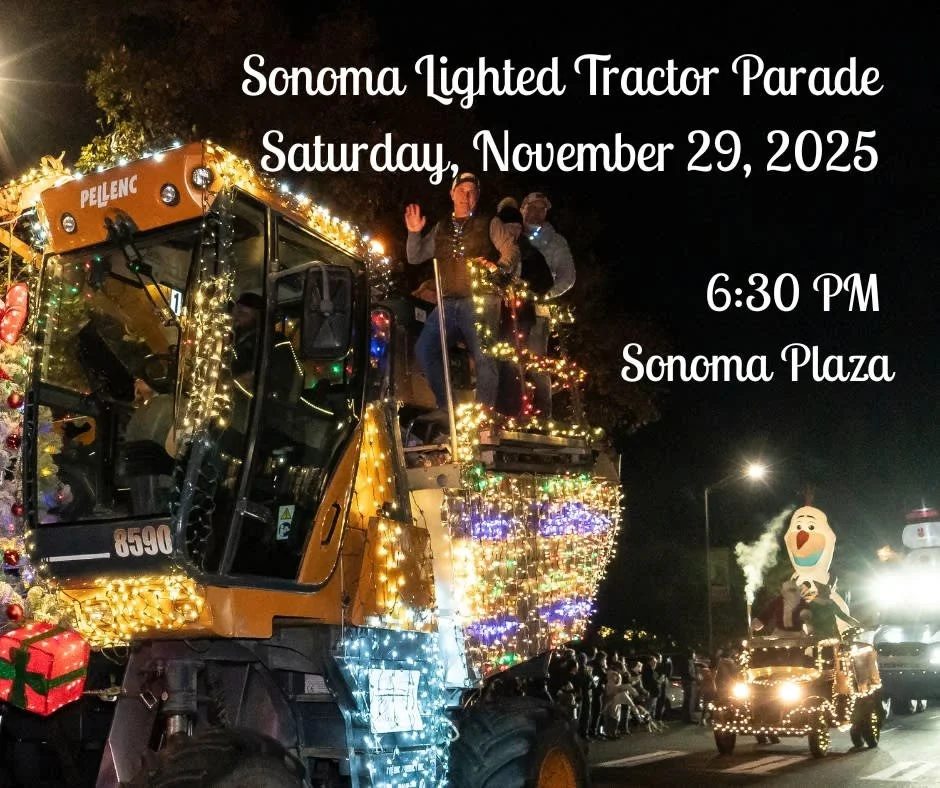 Sonoma's Annual Lighted Tractor Parade