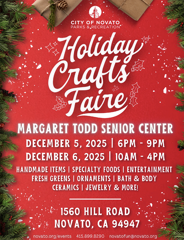 Novato: Margaret Todd Senior Center Holiday Crafts Faire