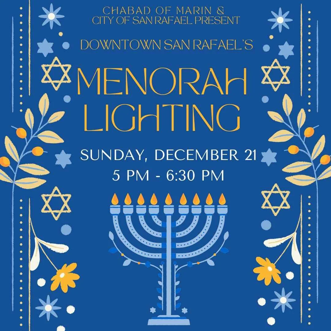 Downtown San Rafael's Menorah Lighting &amp; Gelt Drop