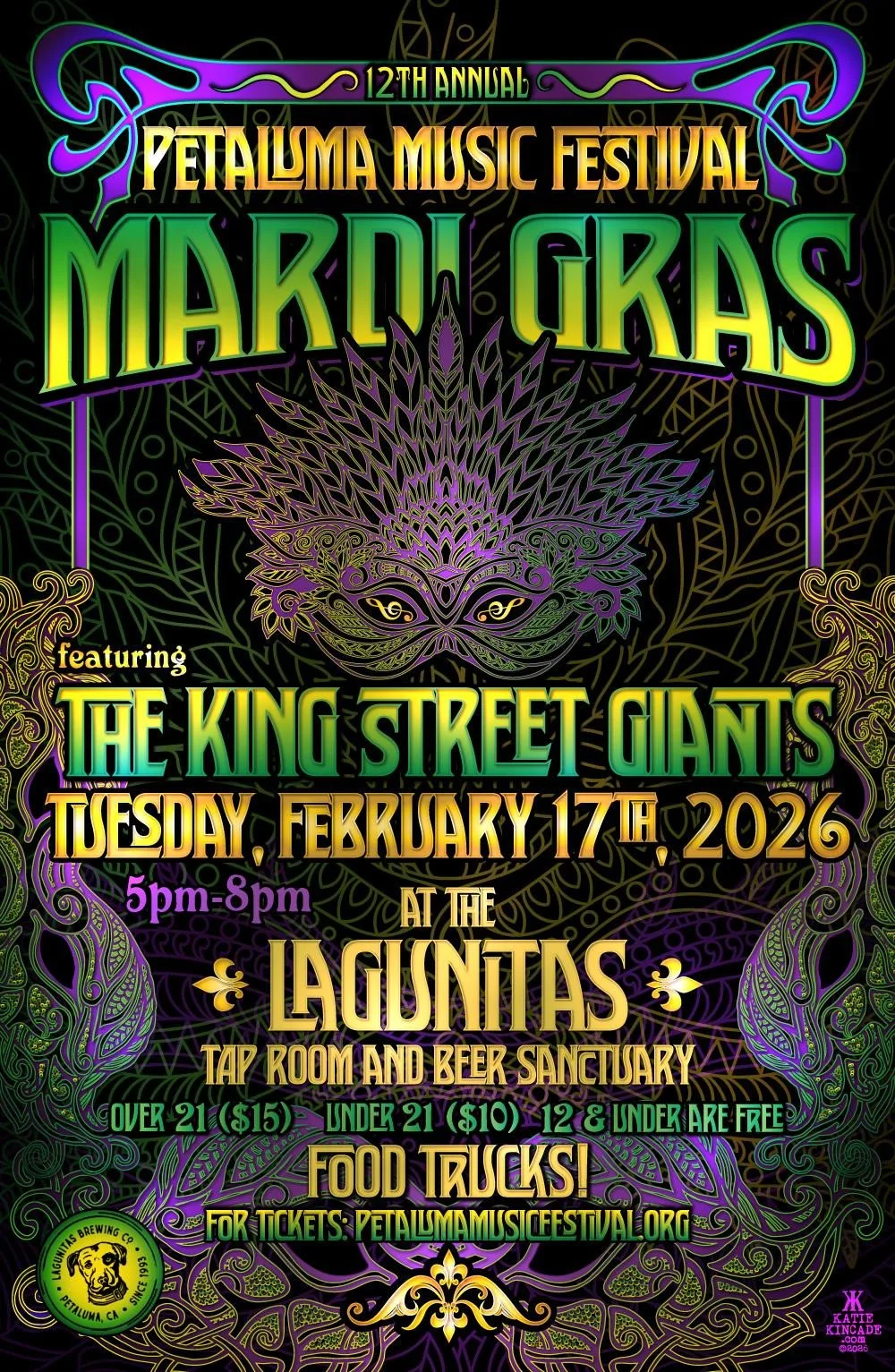 Petaluma Music Festival Annual Mardi Gras Party