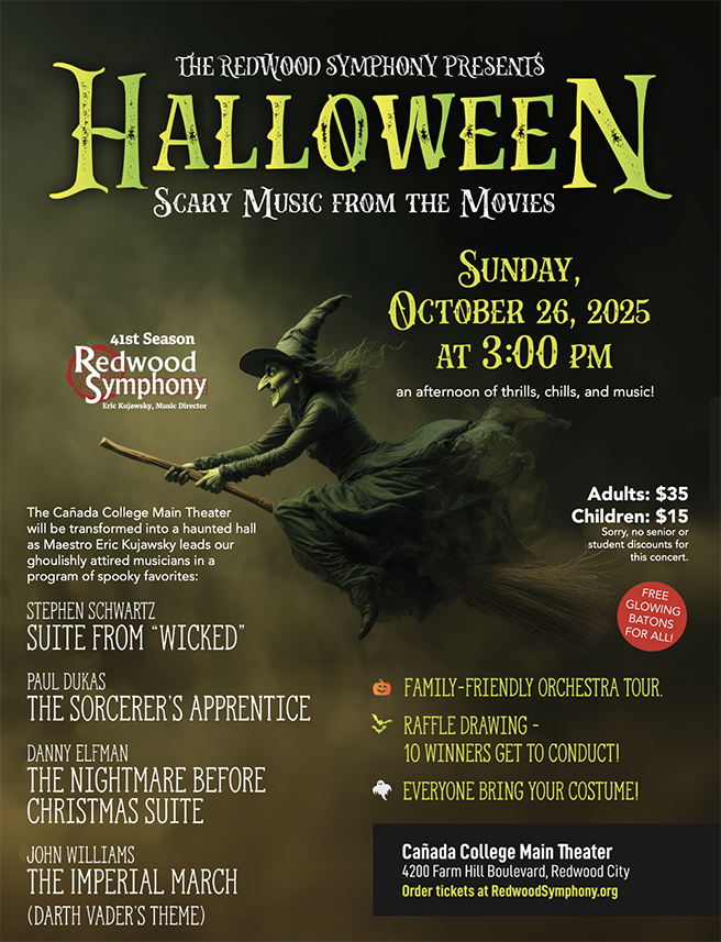 Redwood City: Scary Music from Disney, the movies and the classics!