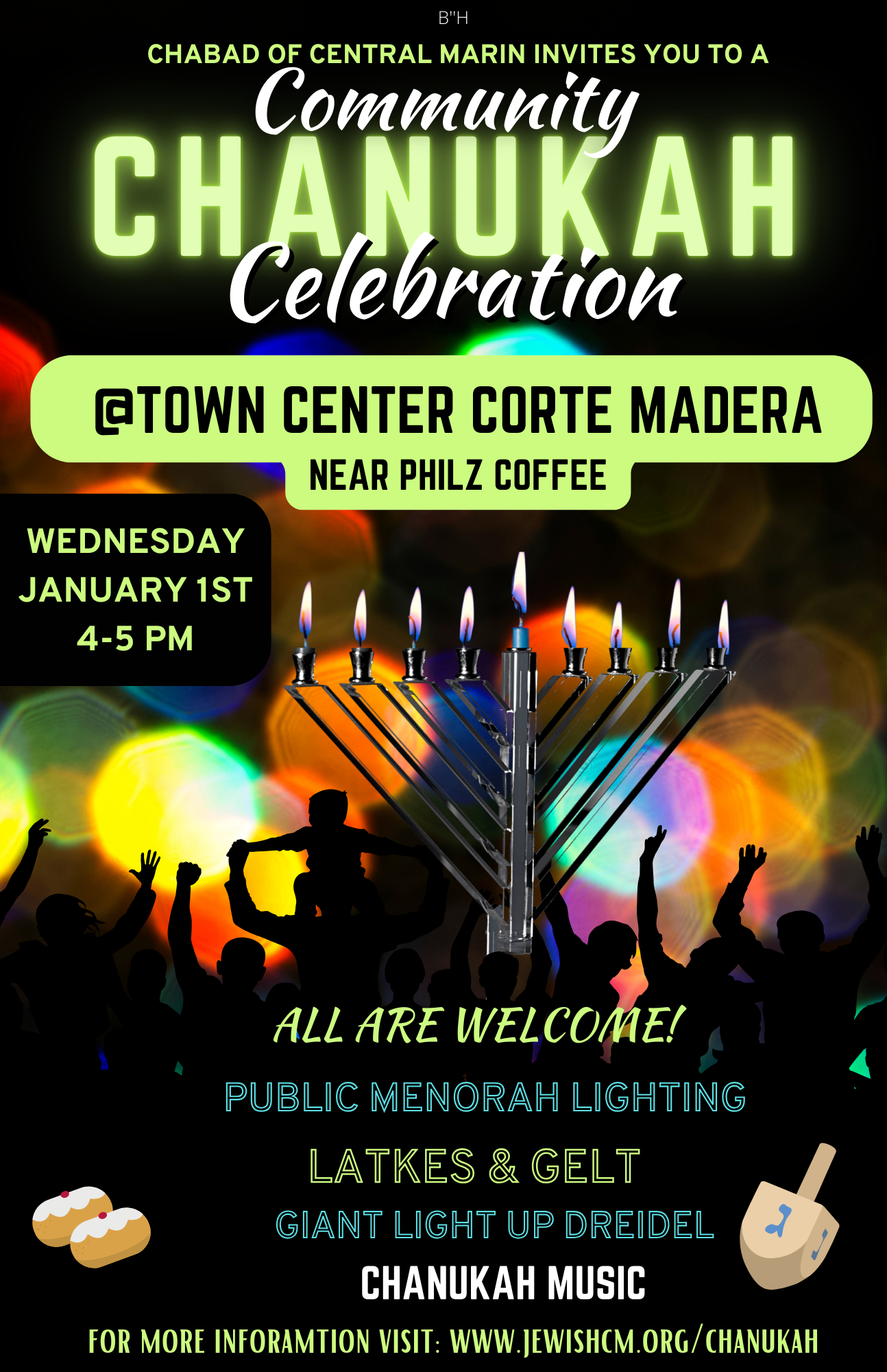 Menorah Lighting and Party at Town Center Corte Madera