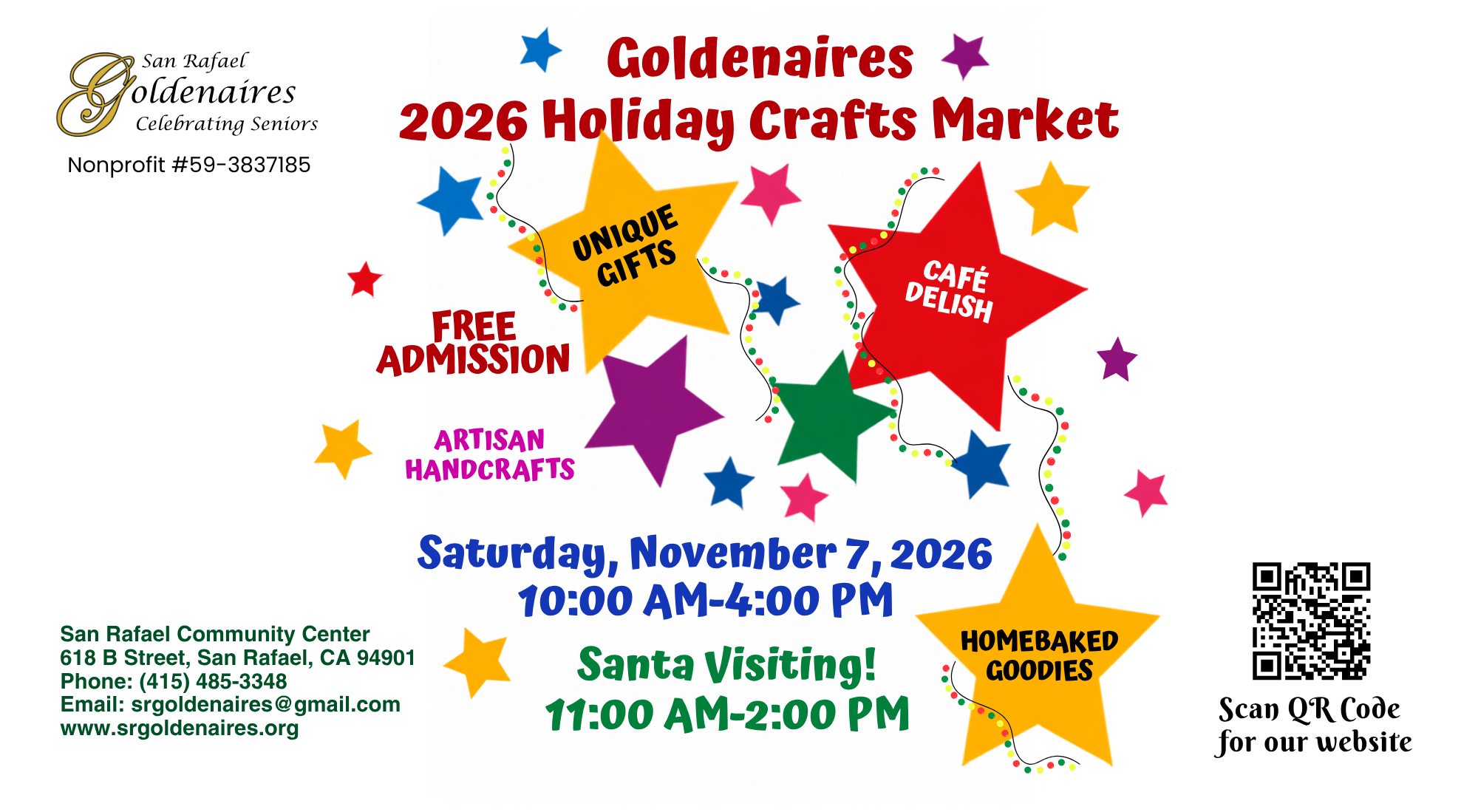 San Rafael Goldenaires Holiday Craft Fair