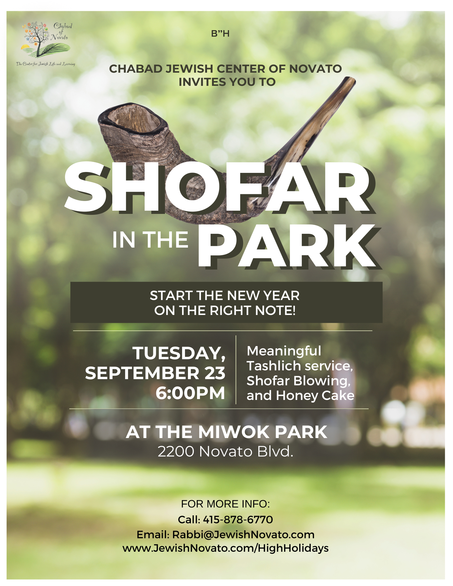 Shofar/Tashlich in the Park