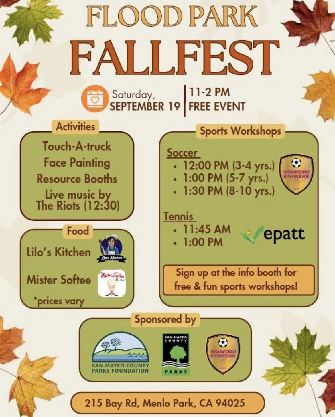 Menlo Park: Flood Park Fallfest