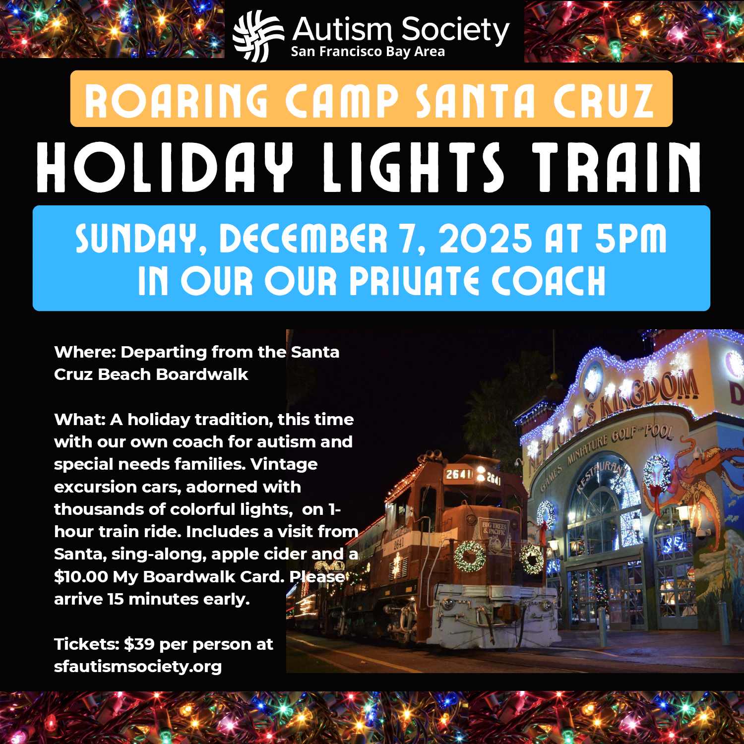 Santa Cruz: SFASA's Holiday Lights Train!