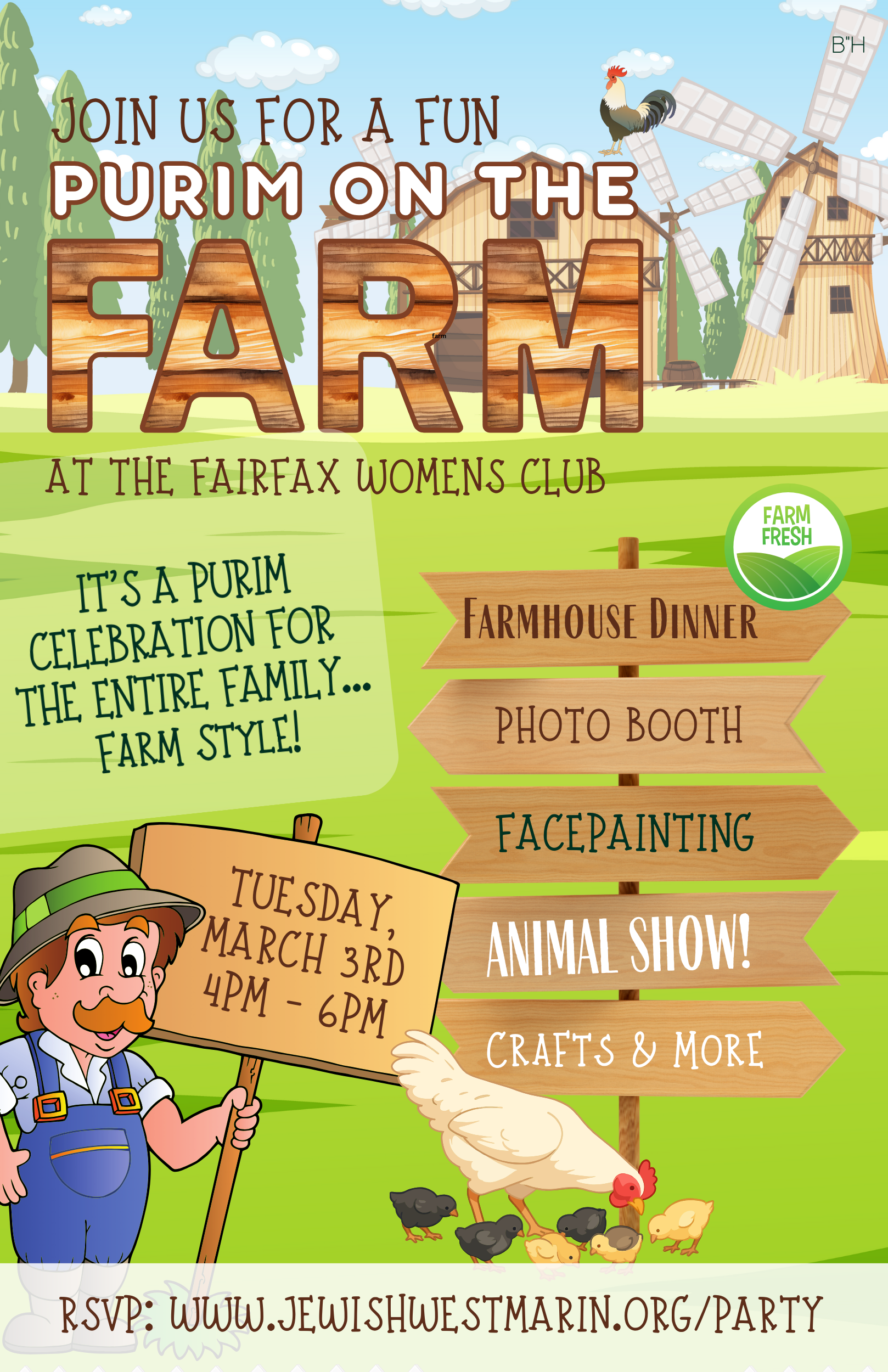 Fairfax: Purim on the Farm - Family Purim Party!